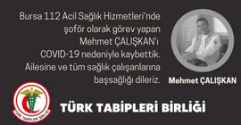 Ambulans şoförü, Covid-19'dan hayatını kaybetti