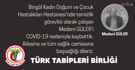 Temizlik görevlisi Coronavirus'ten hayatını kaybetti