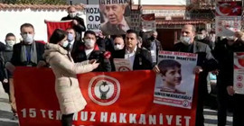 Arınç'ın ofisi önünde gösteri