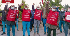 Metal işçileri greve çıktı: 5 gözaltı