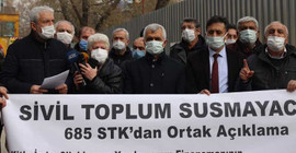 Kritik yasaya ilişkin basın açıklamasını engelleyen polis, vekilleri anons sesi ile susturmaya çalıştı