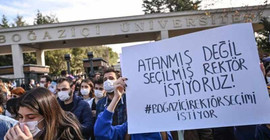 Boğaziçi öğrencilerin nöbet eylemi sürüyor