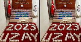 Polisler eroin paketleriyle '2023 Uzay' yazdı