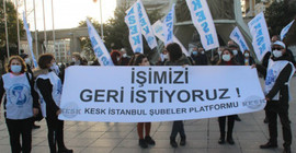 KHK'lilerin işe iadesi için yapılan eylemler sürüyor