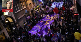 İstanbul'da Feminist Gece Yürüyüşü: Feminist isyan her yerde!