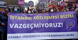 Kadın Örgütleri İstanbul Sözleşmesi’nin feshine karşı ayakta
