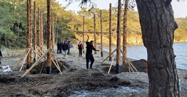 İnceburun Koyu'nda, kaçak inşaat çalışması yapan 20 kişiye ceza kesildi