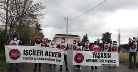 Özilhan'ın villasının önüne eylem yasağı getirildi: İşçiler yine gözaltına alındı