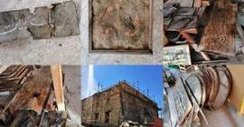 Cami tadilatında bulunan tarihi eserler çöpe atıldı