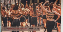 FEMEN'den İstanbul Sözleşmesi eylemi