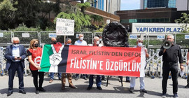 DİSK'ten İsrail Başkonsolosluğu önünde eylem
