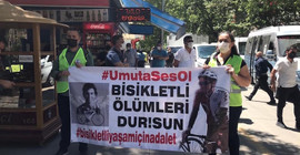 Bisiklet sporcusu Umut Gündüz için 'adalet nöbeti' eylemi