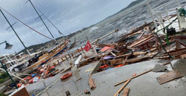 Ayvalık'taki fırtınada onlarca tekne battı