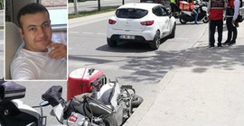 Ters dönüş yapan otomobilin çarptığı kurye yaşamını yitirdi
