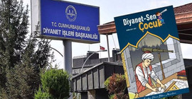 Diyanet-Sen'in çocuk dergisinde kafa kesme resimleri