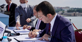 İmamoğlu, İBB ile AFD arasındaki 93 milyon Euro'luk ön protokolü imzaladı