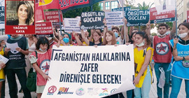 Gençlik örgütleri: Afgan kadınların direnişini buradan selamlıyoruz