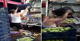 Kasalarca sebzeyi çöpe döktü