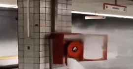 Aksaray Metro İstasyonu sular altında kaldı