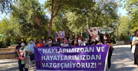 Kadınlar katledilen Feray Şahin’i andı