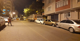 Freni boşalan kamyon 9 araca çarptı