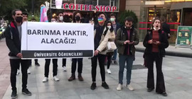 Eskişehir’de 7 günlük barınma nöbeti basın açıklaması ile sona erdi