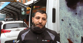 Kadın sürücüyü darp eden motosikletli gözaltına alındı