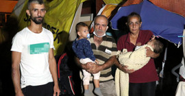 Kirasını ödeyemeyen 7 kişilik aile, 2,5 aydır boş araziye kurdukları çadırda yaşıyor