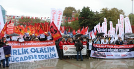 Direnişteki işçiler miting yaptı: Sermaye düzenini tarihin çöplüğüne süpüreceğiz