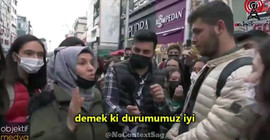 AKP'yi savunan kadın: Kafeye gidebiliyorsak demek ki durumumuz iyi
