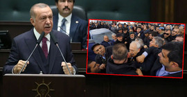 Erdoğan'dan videolu tehdit: Meclis'te Kılıçdaroğlu'na yapılan linç girişiminin görüntülerini izletti