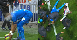 Payet'in kafasına şişe atıldı, Lyon-Marsilya maçı yarıda kaldı