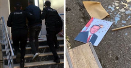Krizin sorumlusu olarak gördüğü Erdoğan'ın fotoğrafını yere attı, tutuklandı