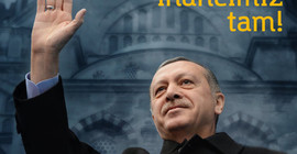 AKP şehirleri karıştırdı: İstanbul afişine Edirne Selimiye Camii görseli kullandı