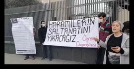 Cengiz Holding önünde öğrenci eylemi: Tahtlarınızı yıkacağız