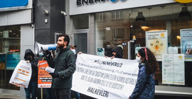 Halkevleri’nden EnerjiSa önünde eylem: 100 TL'lik fatura 23 TL’ye düşürülebilir