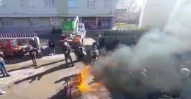 Ağır mobbinge maruz kalan engelli işçi, tekerlekli sandalyesini ateşe verdi