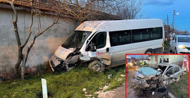 İşçi servisi kaza yaptı: 15 yaralı