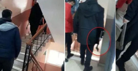 Baltayla okul basan veli tutuklandı