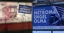 İBB’nin metro projesinin onaylanmamasına belediyelerden afişli tepki