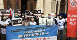 Sağlıkçılardan 'Beyaz Nöbet' eylemi: Tasarı Meclis’e gelene kadar nöbette olacağız