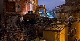 Üsküdar'da patlamanın yaşandığı binada yıkım çalışması tamamlandı