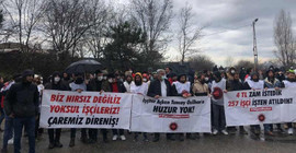 Migros işçileri Tuncay Özilhan’ın evinin önünde gözaltına alındı