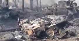 Bucha'da Rus konvoydaki tüm tank ve zırhlı araçlar kullanılamaz hale geldi