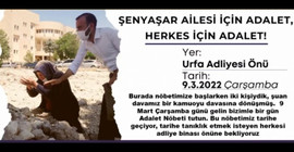 Bekleyişin 365'inci gününde, Şenyaşar ailesinden Urfa Adliyesi önüne davet