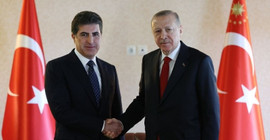 Erdoğan'ın Neçirvan Barzani ile yaptığı görüşmeye tüm kurmayları katıldı