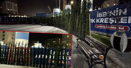 AKP’li belediye İBB’nin afişlerini ‘saksı’ ile gizledi