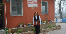 Ölen eşinin 'engelliler' projesini onun yerine muhtar olup, gerçekleştirdi