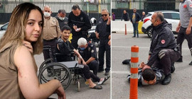 Adliye çıkışında bu kez tekerlekli sandalyesinden ateş açtı