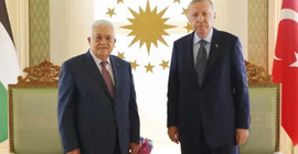 Erdoğan, Filistin Devlet Başkanı Abbas'la görüştü